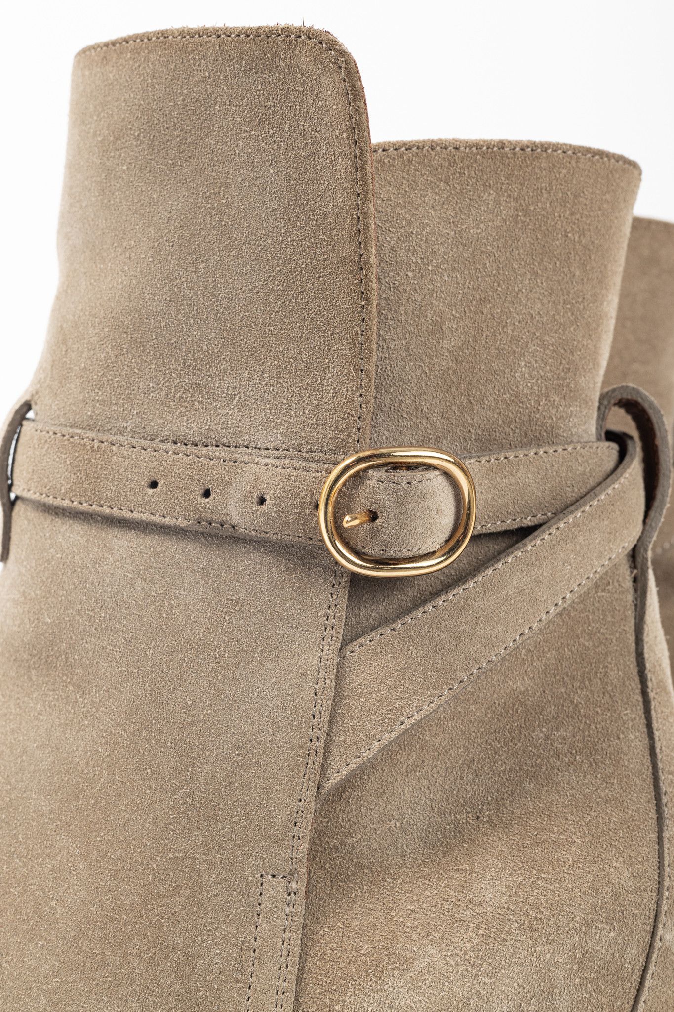 Celine Celine Beige Suede Wraparound Ankle Boots Size US 7.5 / IT 37.5 - 8 Thumbnail