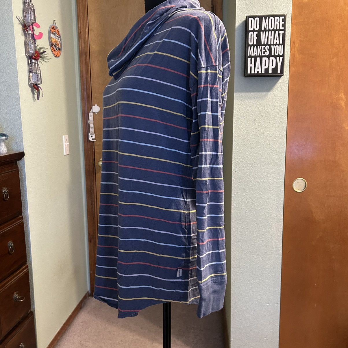 L.L. Bean L.L. Bean blue striped long sleeve cowl neck top size M Size M / US 6-8 / IT 42-44 - 4 Thumbnail