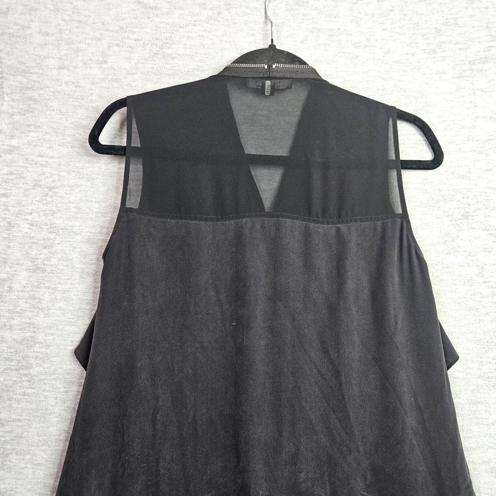 Allsaints AllSaints Black Sleeveless Zip Front Dress Women’s Size 0 Draped Size XS / US 0-2 / IT 36-38 - 3 Thumbnail