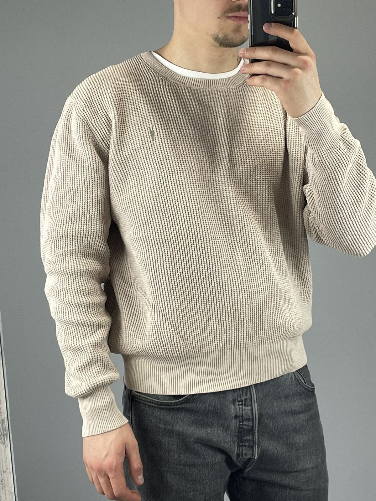 Allsaints × Designer Allsaints sweater pullover mens cotton Size US L / EU 52-54 / 3 - 9 Thumbnail