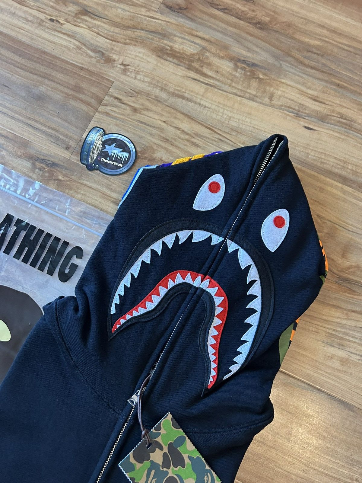 NEW Bape Black Shark Full Zip Hoodie