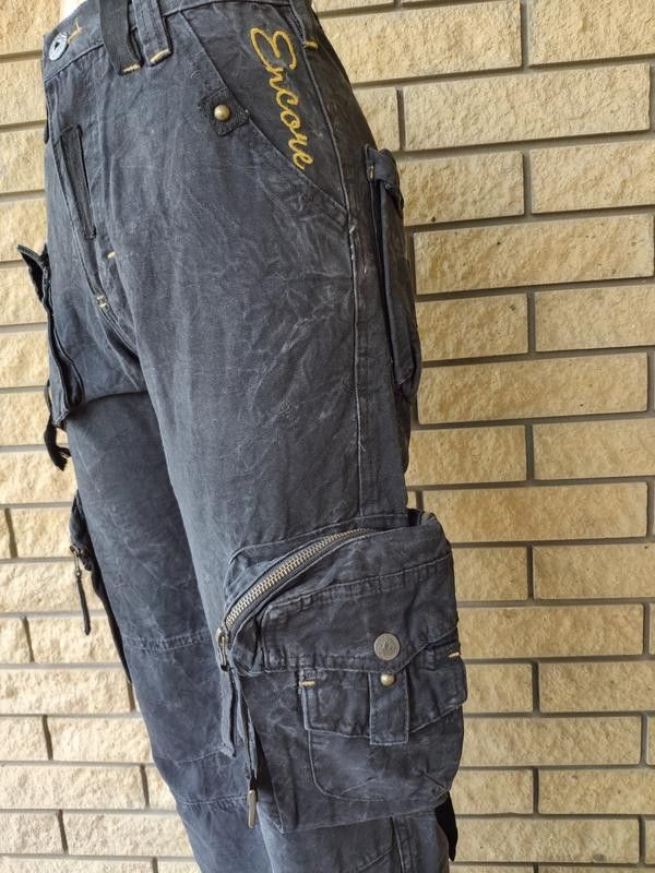Japanese Brand Black Cargo Pants sz S Size 27" / US 4 / IT 40 - 6 Thumbnail