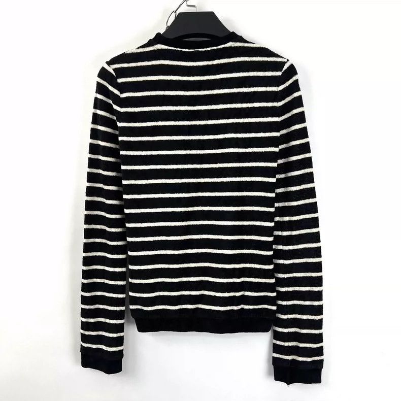 Saint Laurent Paris Saint Laurent Parisblack and white stripes and embroidered Size US S / EU 44-46 / 1 - 3 Thumbnail