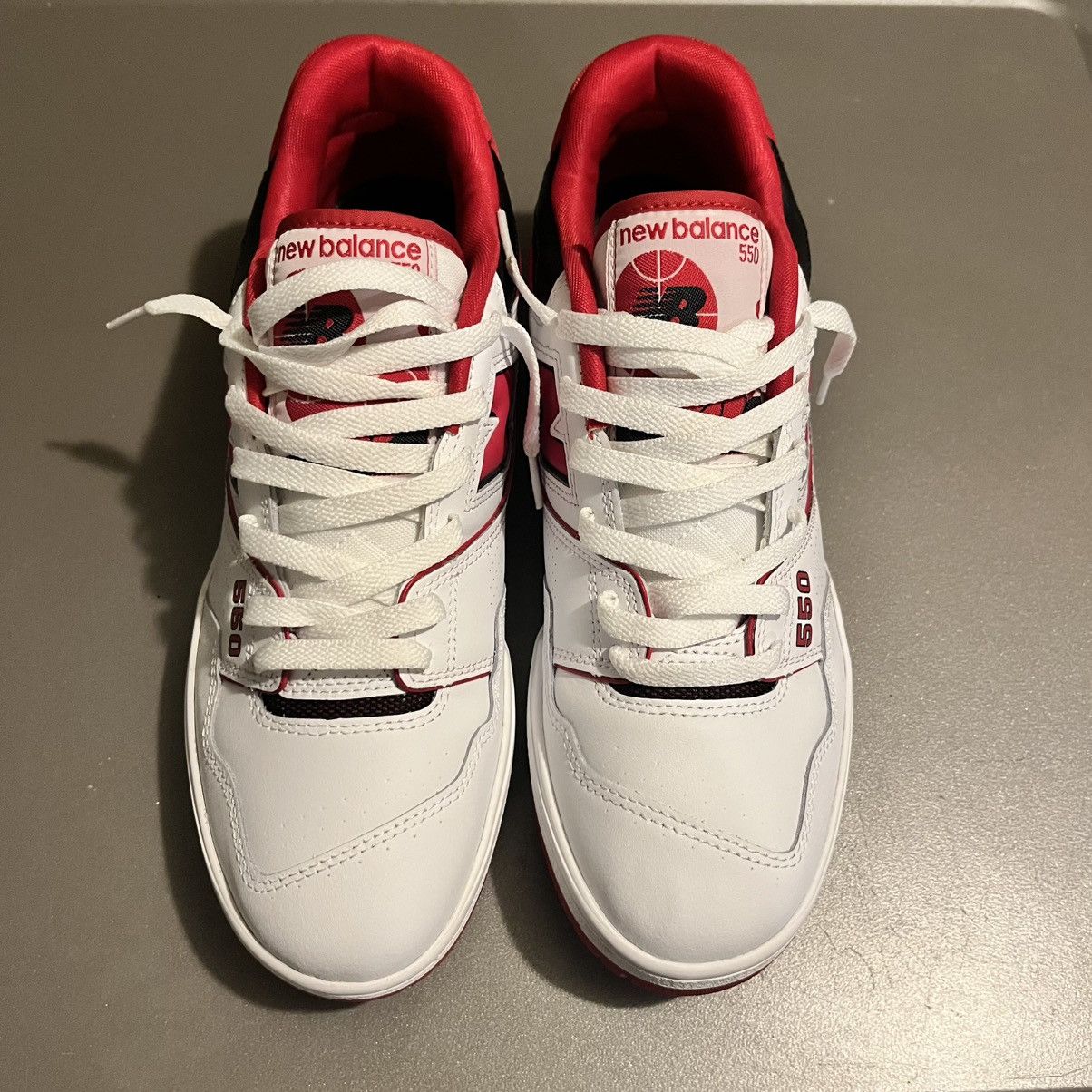 New Balance Size 10 Mens: New Balance 550s in "White Team Red" Size US 10 / EU 43 - 3 Thumbnail