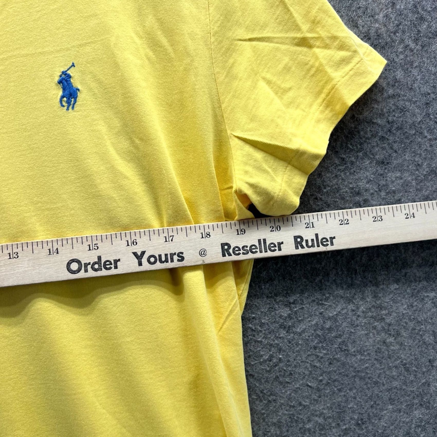 Polo Ralph Lauren VINTAGE? No — Ralph Lauren Sport Shirt Womens XL Yellow V-Neck Short Sleeve Cotton Pony Logo Shirt Womens XL Yellow Cotton Pony Logo Size XL / US 12-14 / IT 48-50 - 4 Thumbnail