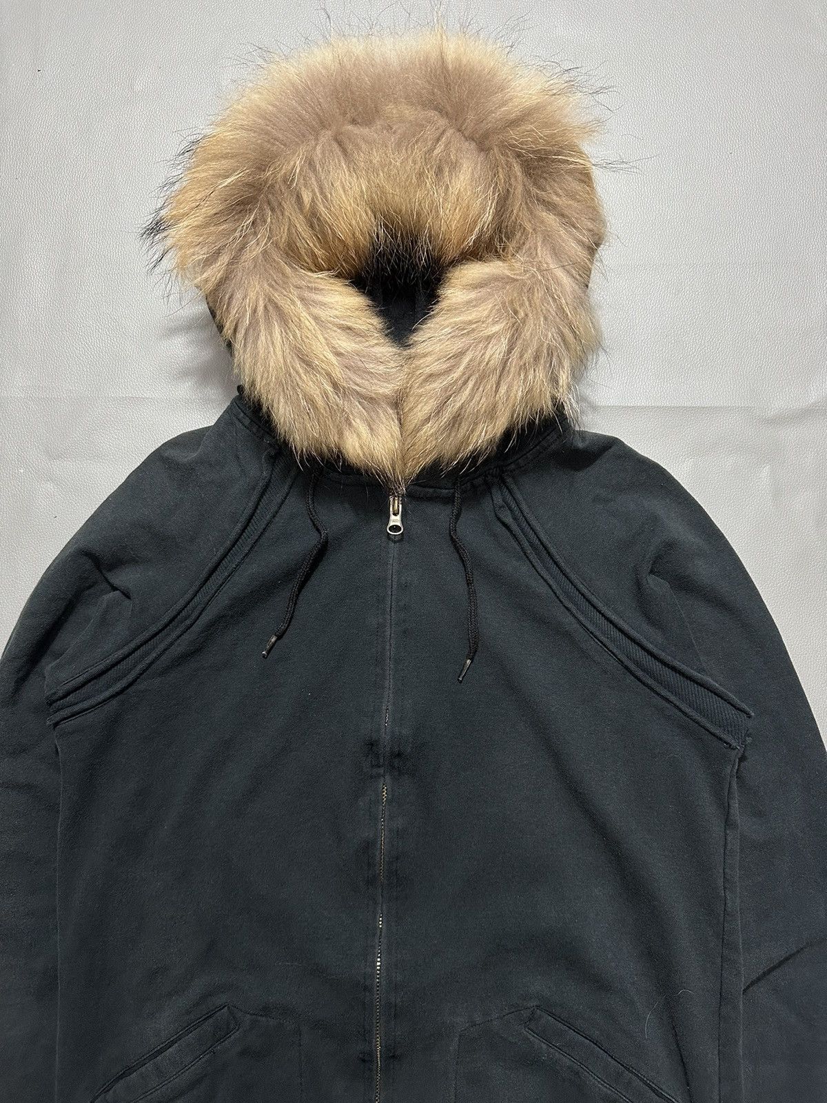 Le Grande Bleu (L.G.B.) DISTRESSED WORLDWIDE Zip Fur Hoodie IfSixWasNine LGB STYLE Size US S / EU 44-46 / 1 - 2 Thumbnail