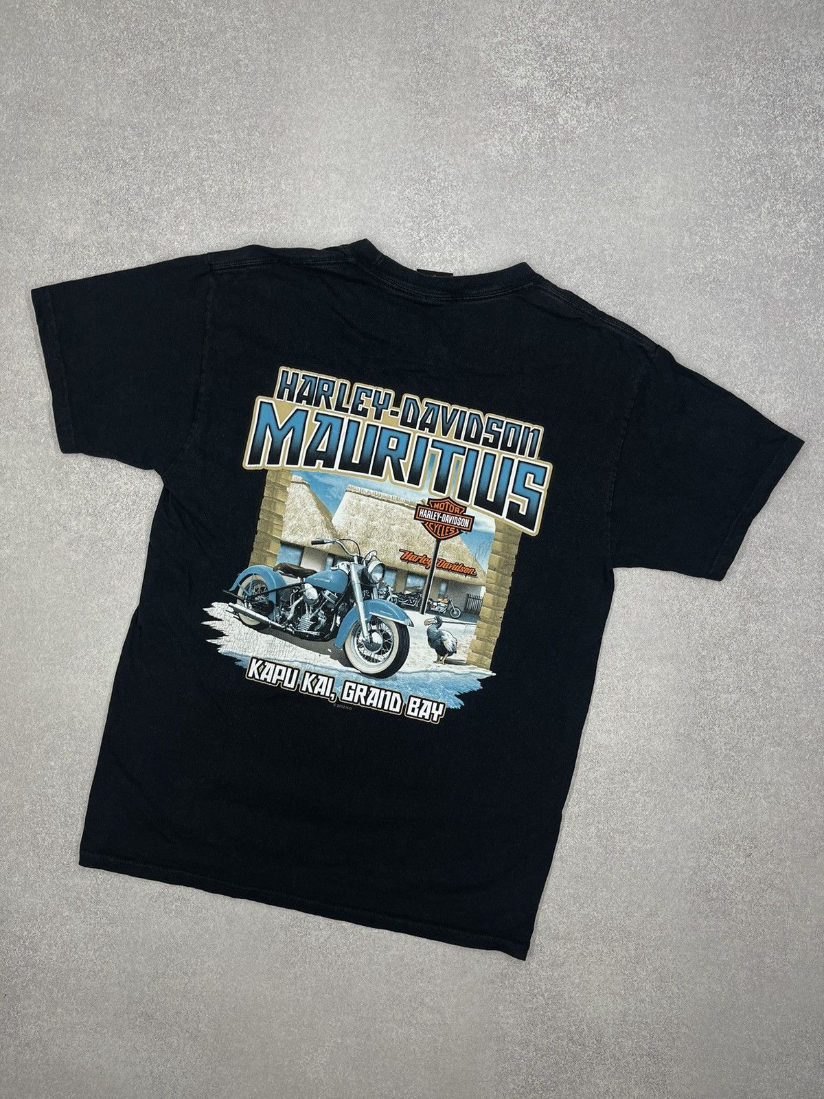 Harley Davidson Vintage Harley Davidson Mauritius 2012 Motorcycles T Shirt Size US M / EU 48-50 / 2 - 1 Thumbnail