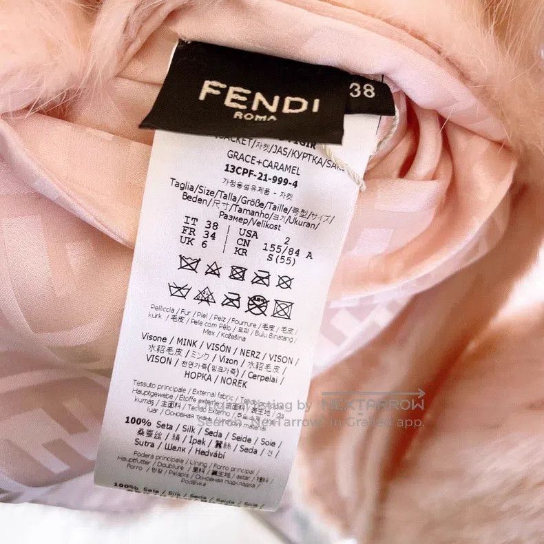 Fendi Fendi Pink Shirt-style Light Faux Mink Jacket Size XS / US 0-2 / IT 36-38 - 7 Thumbnail