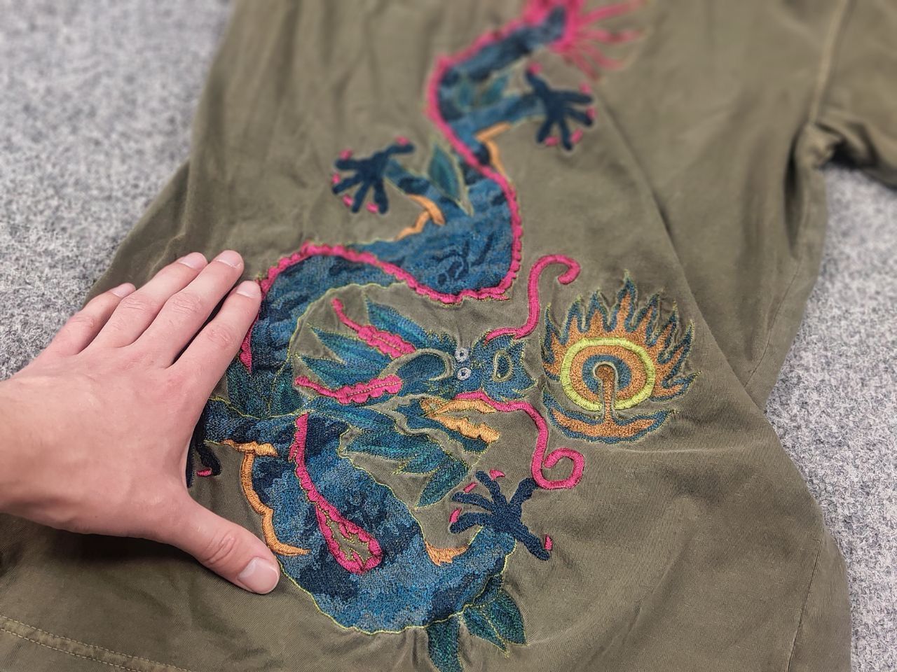Maharishi Vintage Maharishi Japan Dragon Overprint Embroidered T-shirt Size US S / EU 44-46 / 1 - 17 Thumbnail