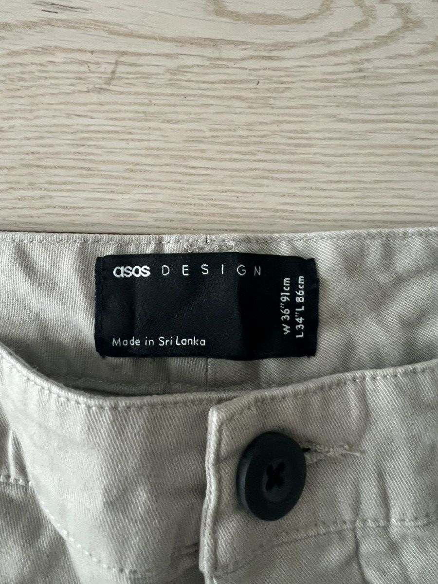 Asos ASOS DESIGN Sand-Colored Trousers – Size 36x34 Size US 36 / EU 52 - 3 Thumbnail