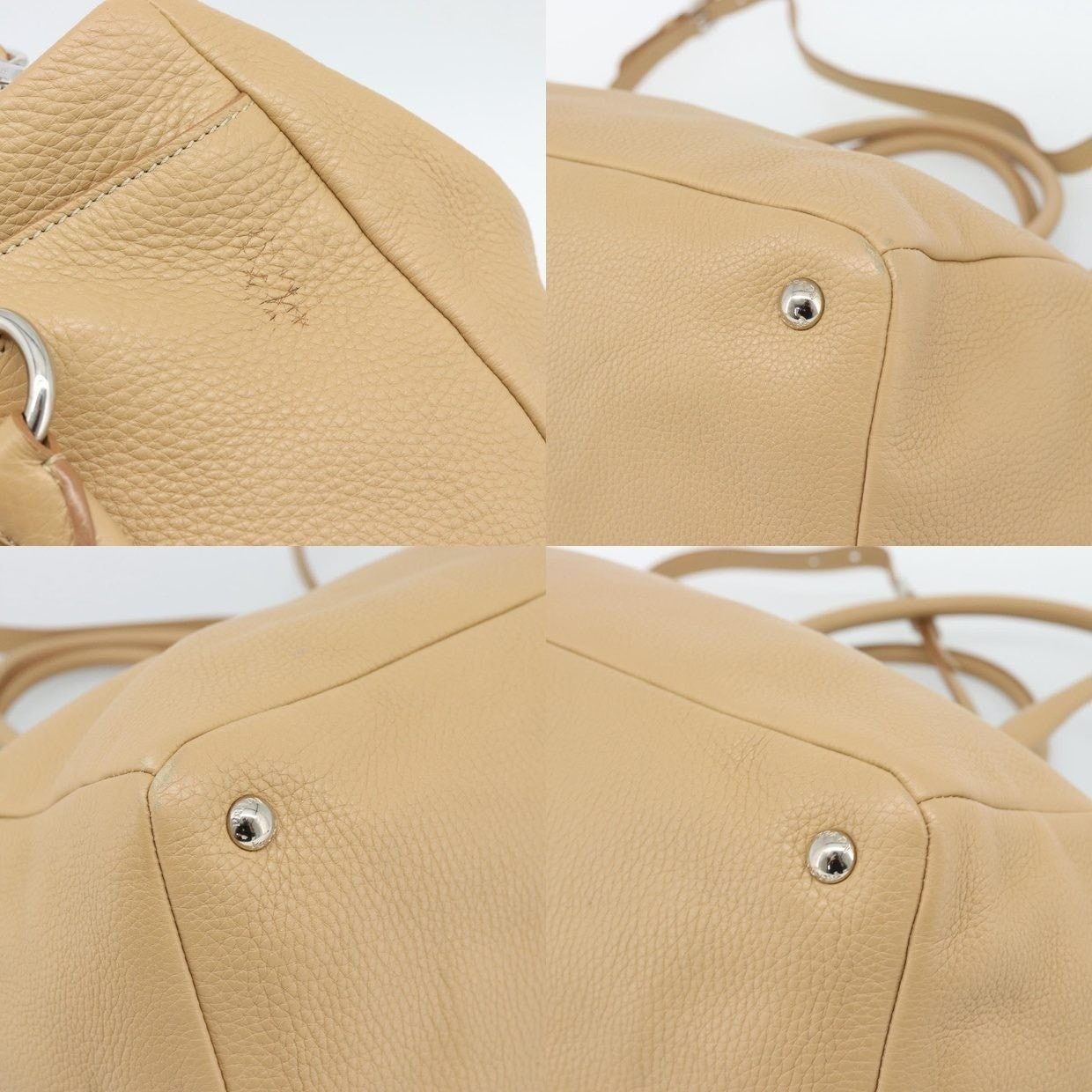 Prada Prada Vitello Handbag Beige Size ONE SIZE - 11 Thumbnail