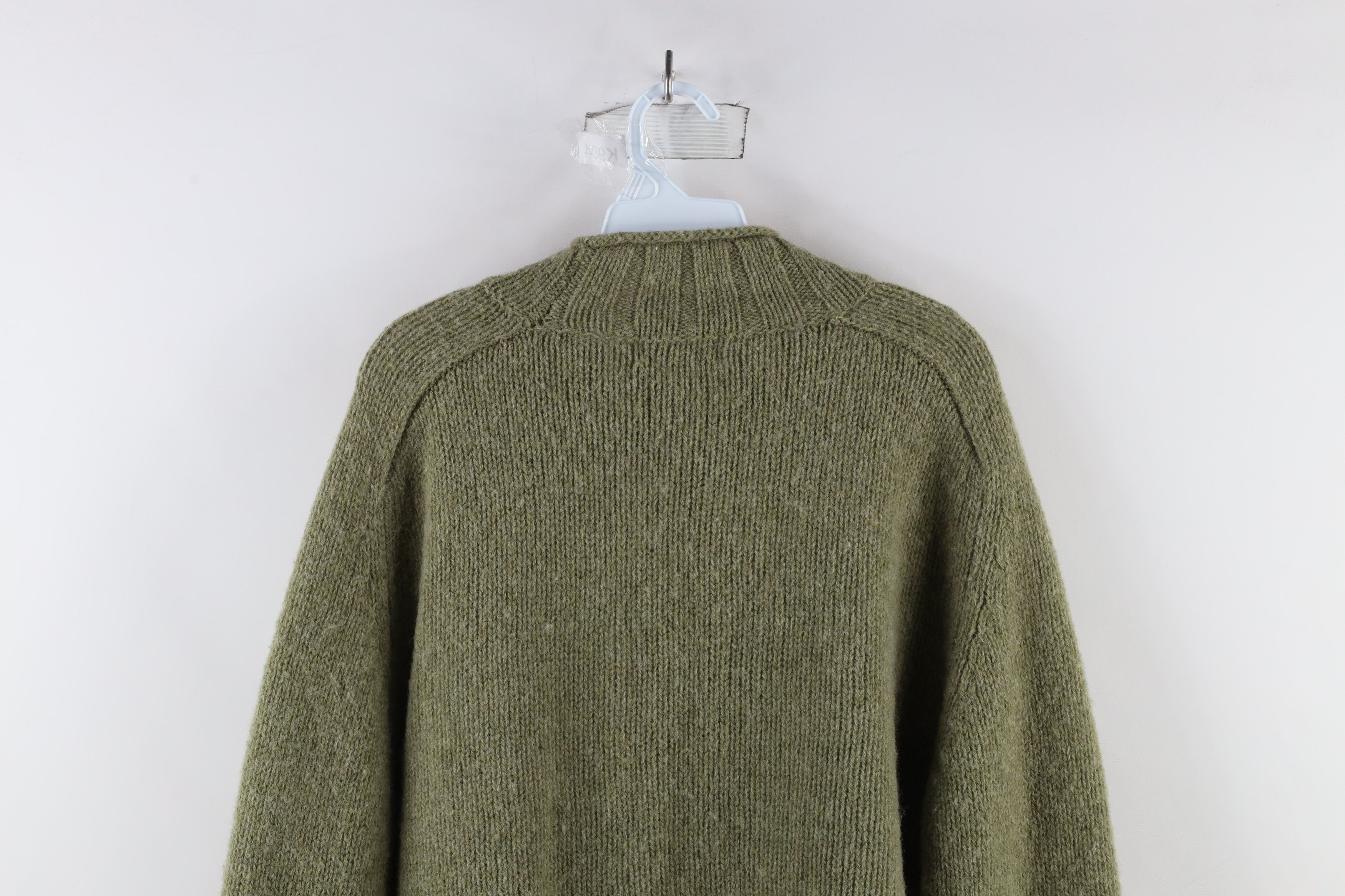 Vintage Vintage 90s Streetwear Shetland Marled Knit Sweater Green Size US L / EU 52-54 / 3 - 7 Thumbnail