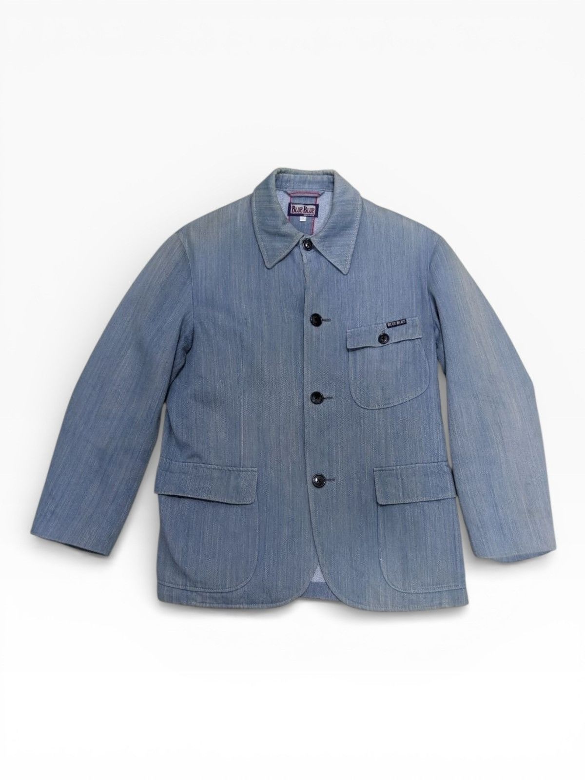 Blue Blue Japan CHORE JACKET BLUE BLUE JAPAN HICKORY BLUE DENIM INDIGO Size US S / EU 44-46 / 1 - 3 Thumbnail
