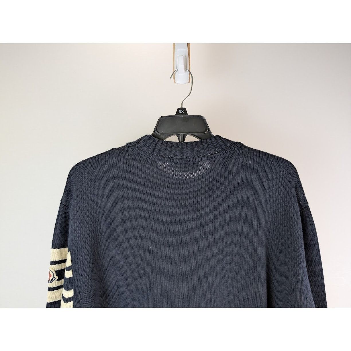 Moncler o1rshd1 Girocollo Tricot Sweater in Navy Size US XXL / EU 58 / 5 - 10 Thumbnail