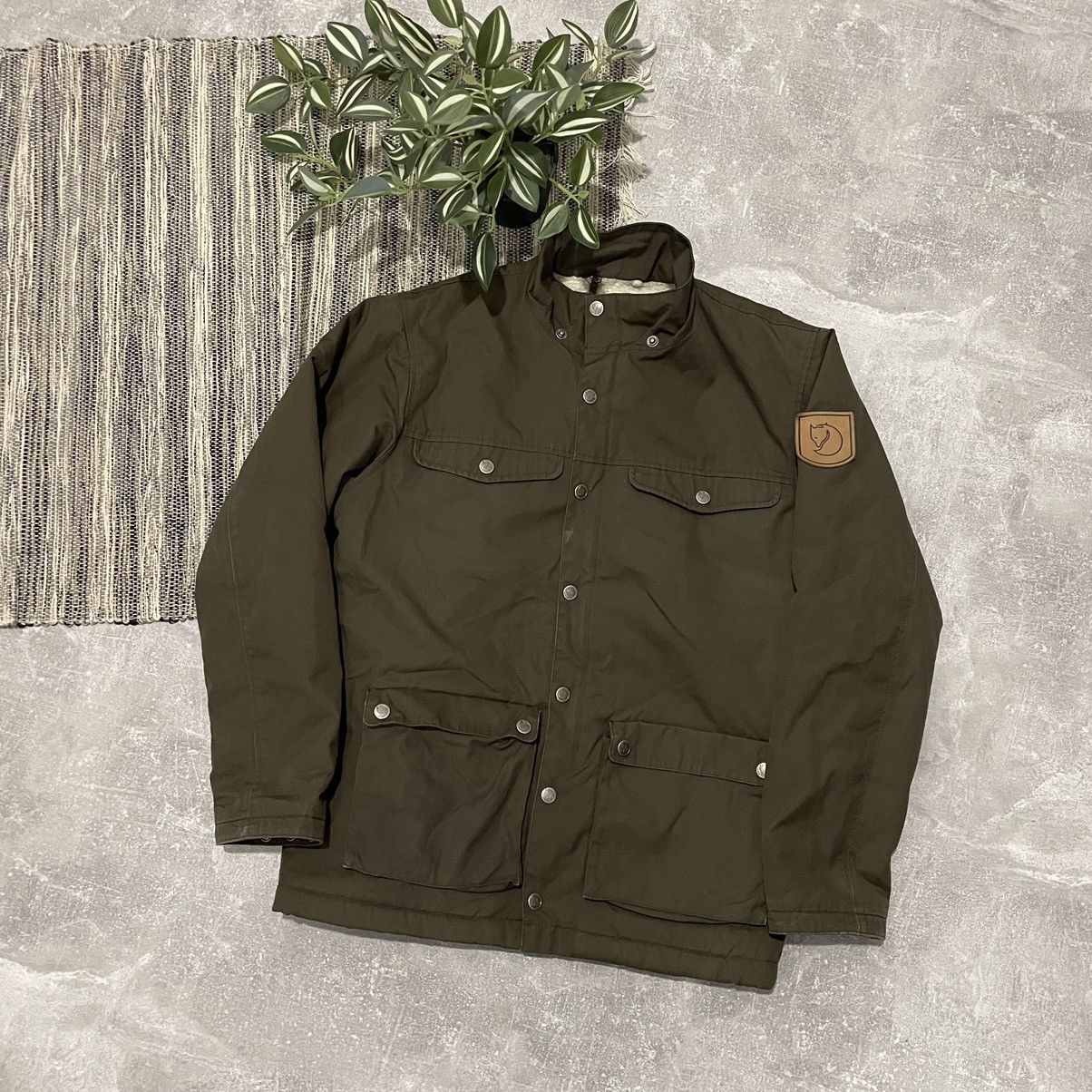 Fjallraven Outdoor Style Go Out Vintage Fjalraven jacket sherpa coat G 1000 greenland wax