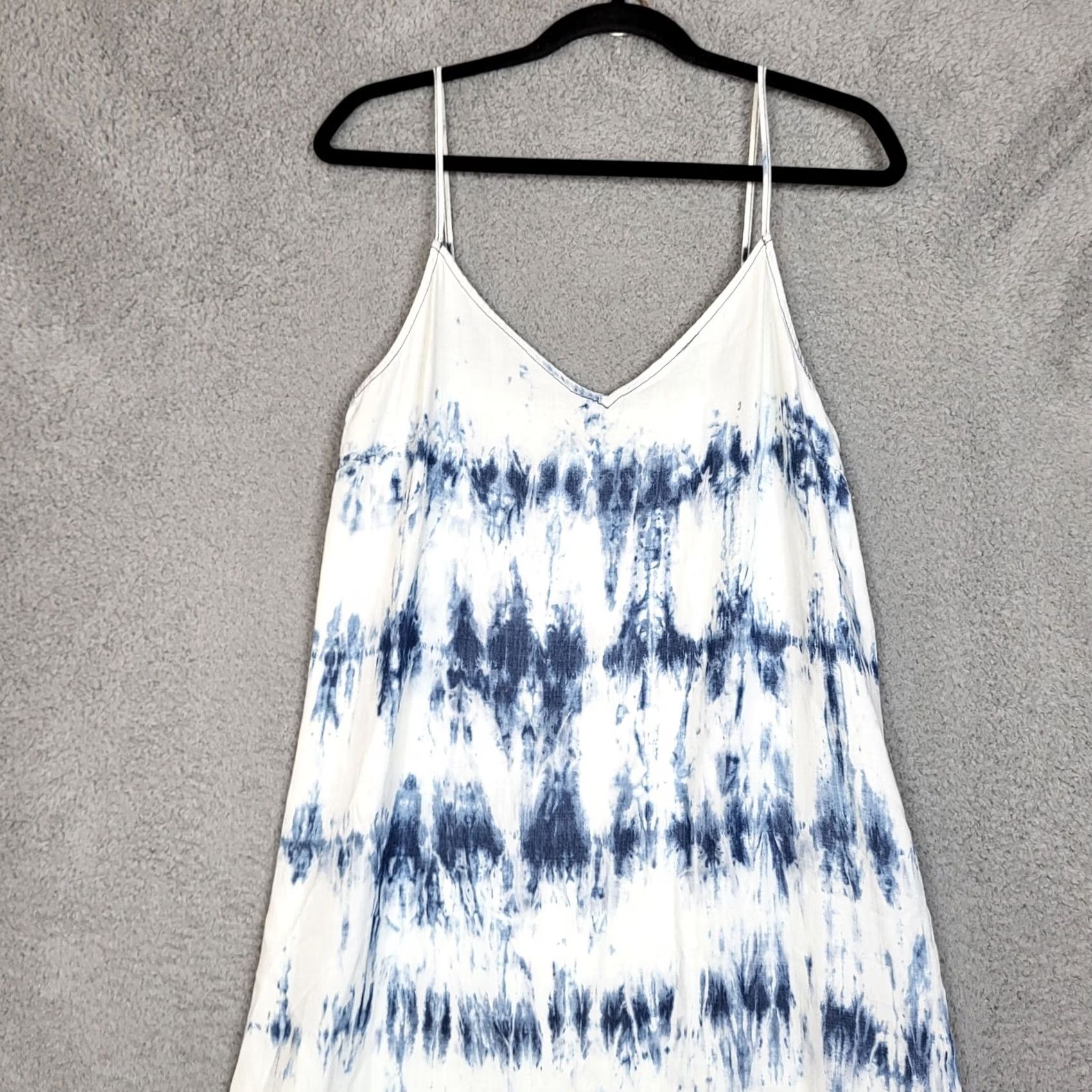 Vintage JAK & RAE Womens bella blue Tie-dye V-neck Low-high Casual Dress M Size M / US 6-8 / IT 42-44 - 4 Thumbnail