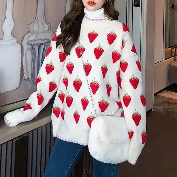 Japanese Brand × Vintage Base Pullover Long Sleeve 2023 Winter New Printed Peach Size ONE SIZE - 1 Thumbnail