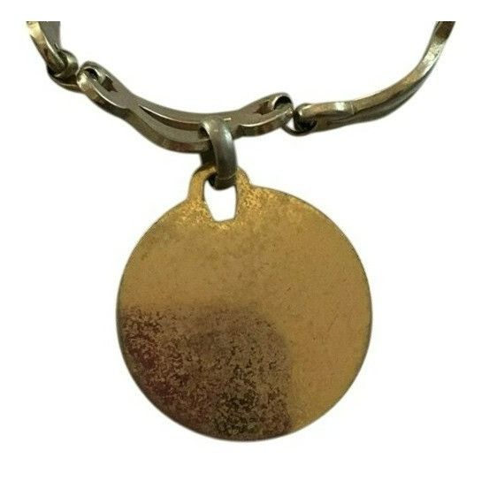 Monet Vintage Monet Gold-Tone Charm Bracelet With Large Round Pend Size ONE SIZE - 8 Thumbnail