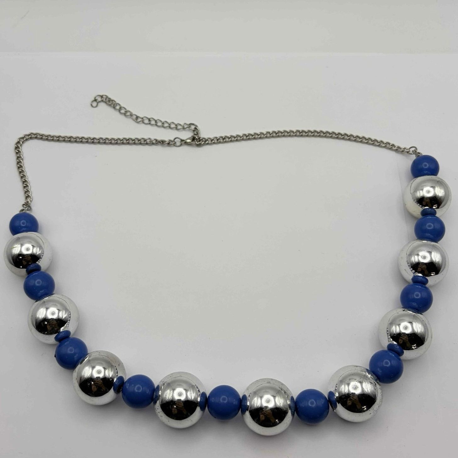 Other Blue & Silver Beaded Necklace Size ONE SIZE - 4 Thumbnail