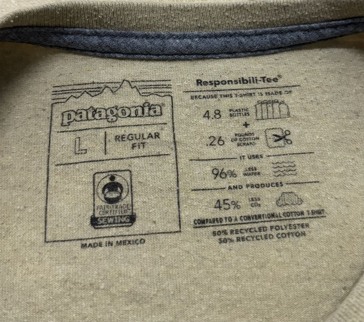Patagonia PATAGONIA 50% Cotton 50% Polyester Tee Size US L / EU 52-54 / 3 - 6 Thumbnail