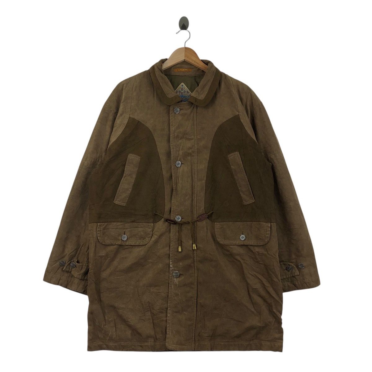 Lancel LANCEL Brown Outdoor Hunting Suede Panels JAPAN Heavy Coat Size US L / EU 52-54 / 3 - 1 Thumbnail