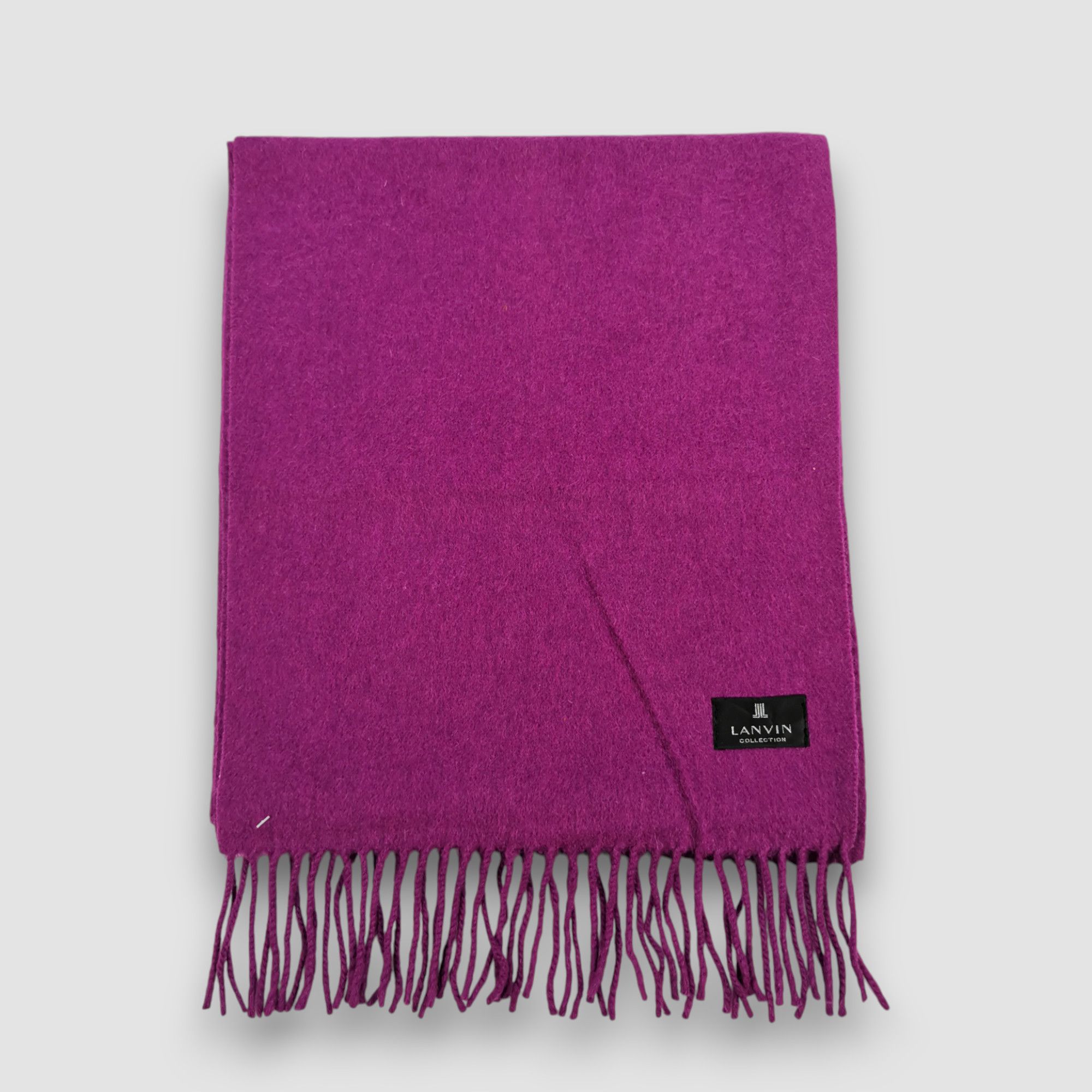 Lanvin Vintage LANVIN Scarf Wool Cashmere Muffler Scarves Size ONE SIZE - 2 Thumbnail