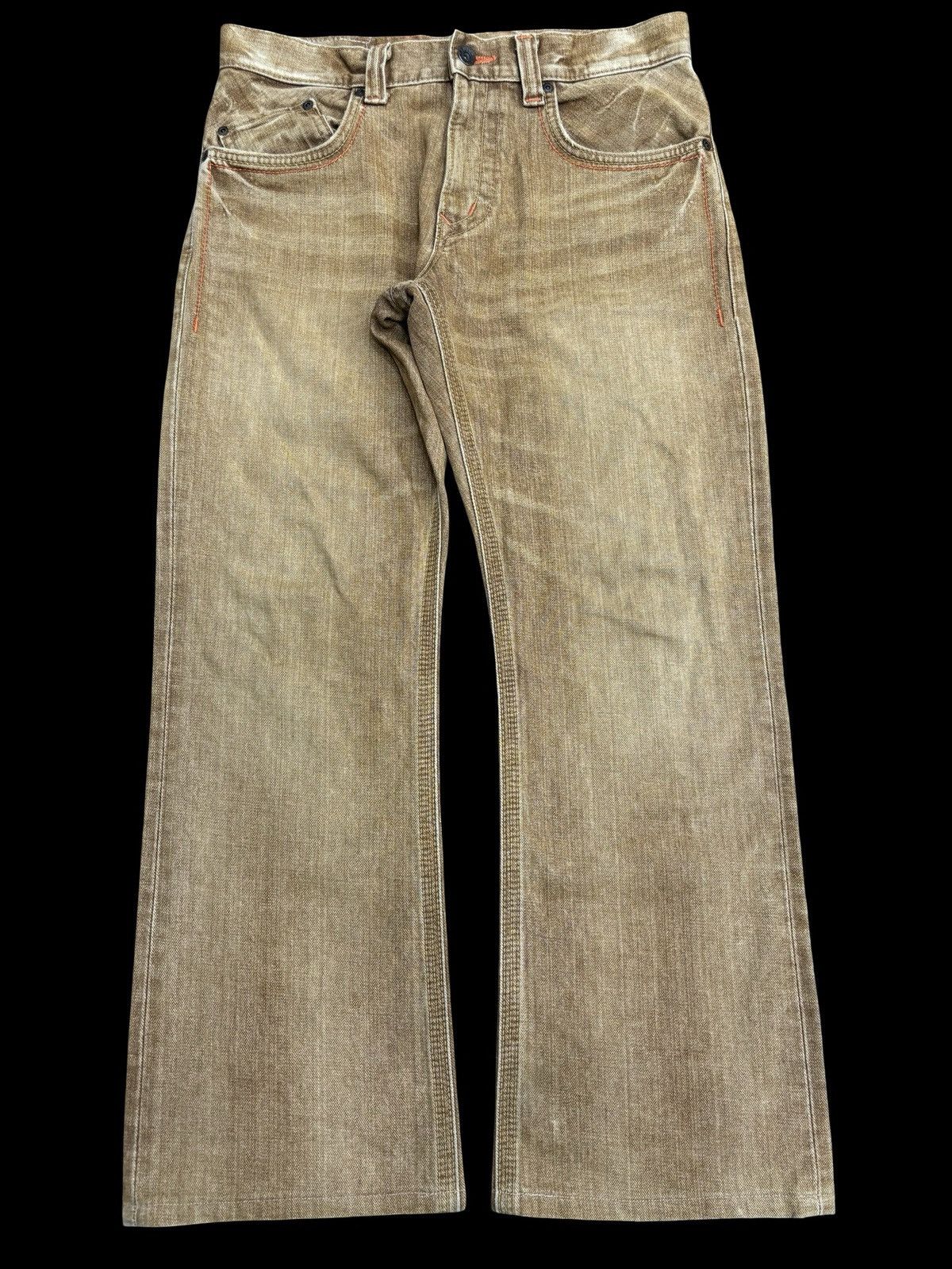 Edwin 💥Rare Colour💥Edwin 401XVS Rust Flare Cinch Back Denim F492 Size US 33 - 2 Thumbnail