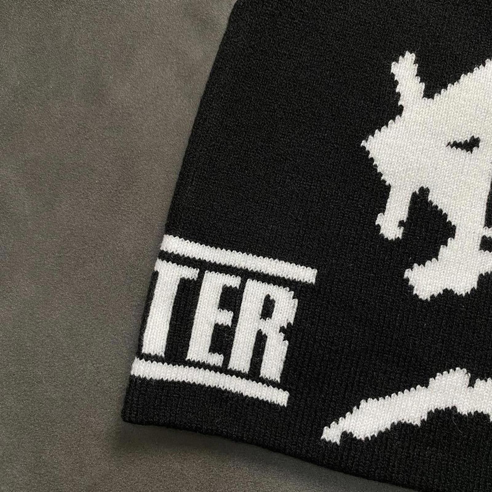 Stray Rats Rare Stray Rats Bounty Hunter Logo Black No Cuff Knit Beanie Size ONE SIZE - 5 Thumbnail
