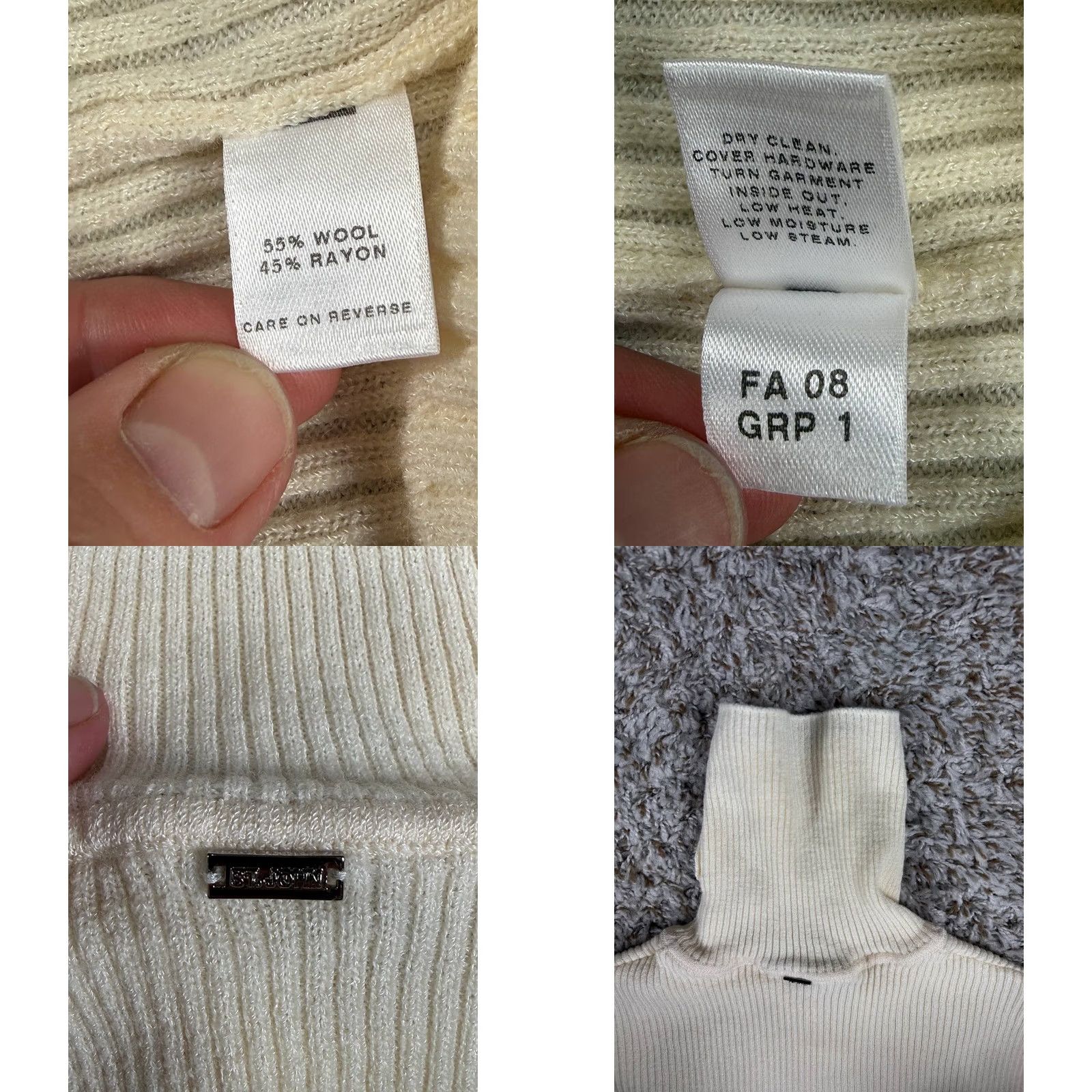 St. John St. John Sport Ivory Ribbed Sleeveless Turtleneck Knit Sweater Size M Women Size M / US 6-8 / IT 42-44 - 8 Thumbnail