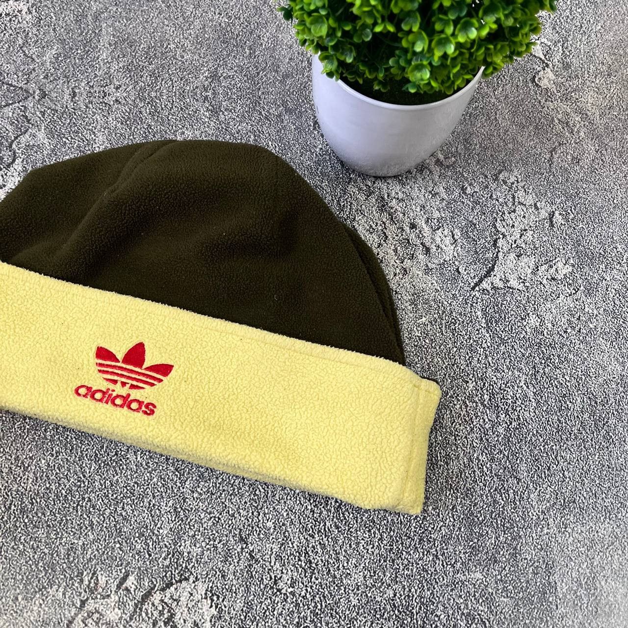 Adidas Vintage 90s Adidas Fleece Double Logo Winter Hat OneSize Size ONE SIZE - 9 Thumbnail