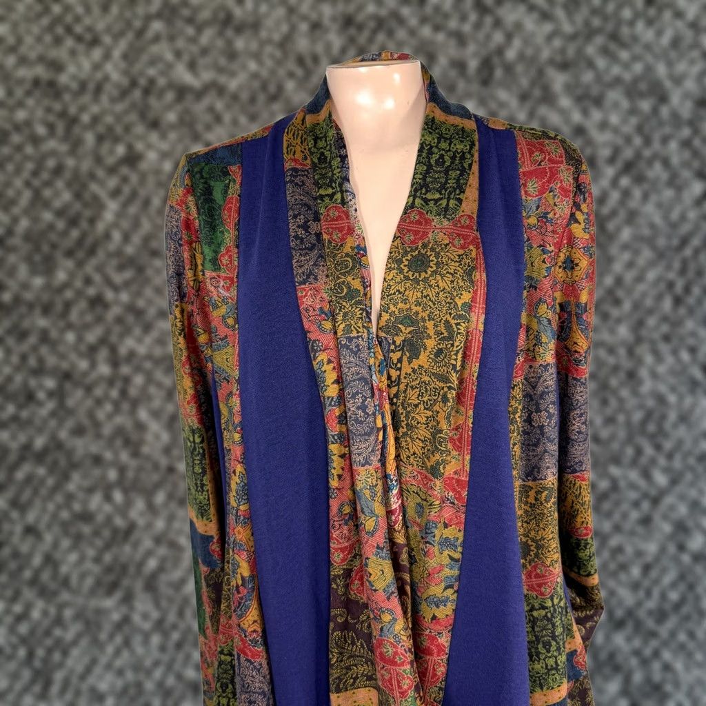 Soft Surroundings Soft Surroundings Shirt Women's Large Floral Bohemian Boho Kimono Open Front Z22 Size L / US 10 / IT 46 - 1 Thumbnail