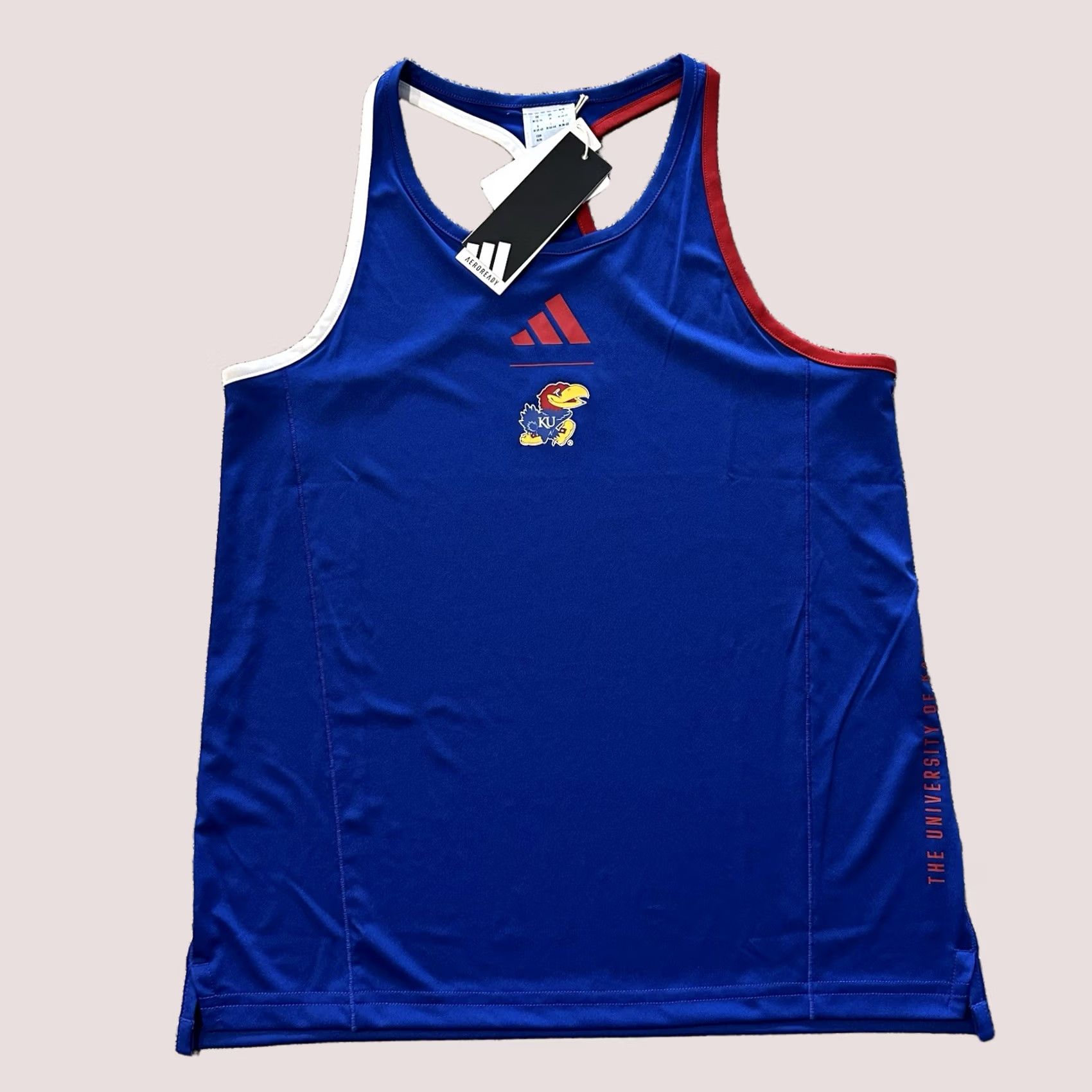Adidas Adidas Tank Top - Kansas Jayhawks Blue Sleeveless Shirt Women's M Size M / US 6-8 / IT 42-44 - 1 Thumbnail