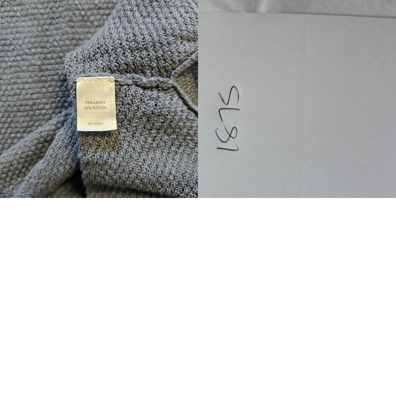 J. Jill J Jill Sweater Womens Size XL Gray Linen Blend Knit Textured Waffle Knit Casual Shirt Size XL / US 12-14 / IT 48-50 - 8 Thumbnail