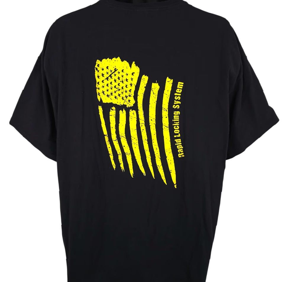 Fruit Of The Loom RLS Rapid Locking System T Shirt Mens Size 2XL Black American Flag Shirt Mens 2XL Black Size US XXL / EU 58 / 5 - 5 Thumbnail