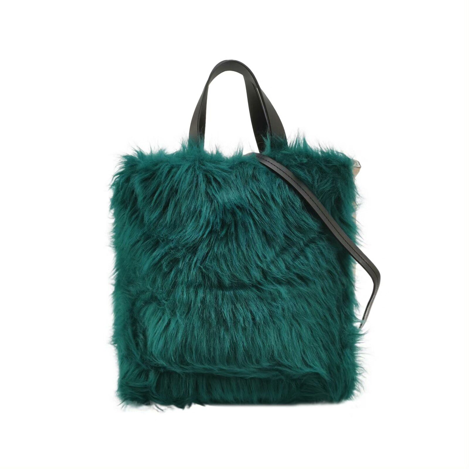 Marni MARNI Green Paneled Furry Bag Size ONE SIZE - 1 Thumbnail