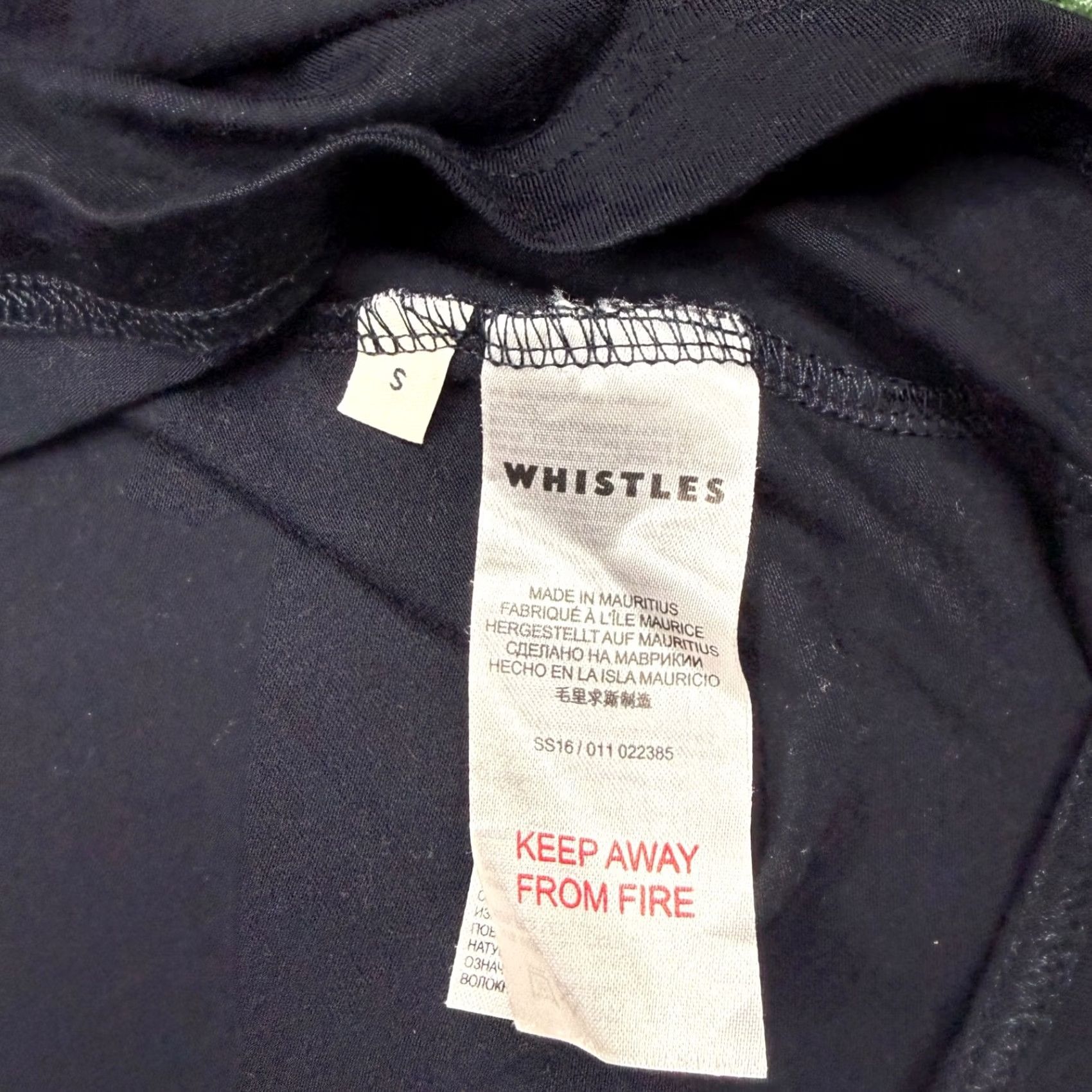 Whistles Whistles T Shirt Women's S Black Short Sleeve Le Soir Graphic Tee Stretch Size S / US 4 / IT 40 - 3 Thumbnail