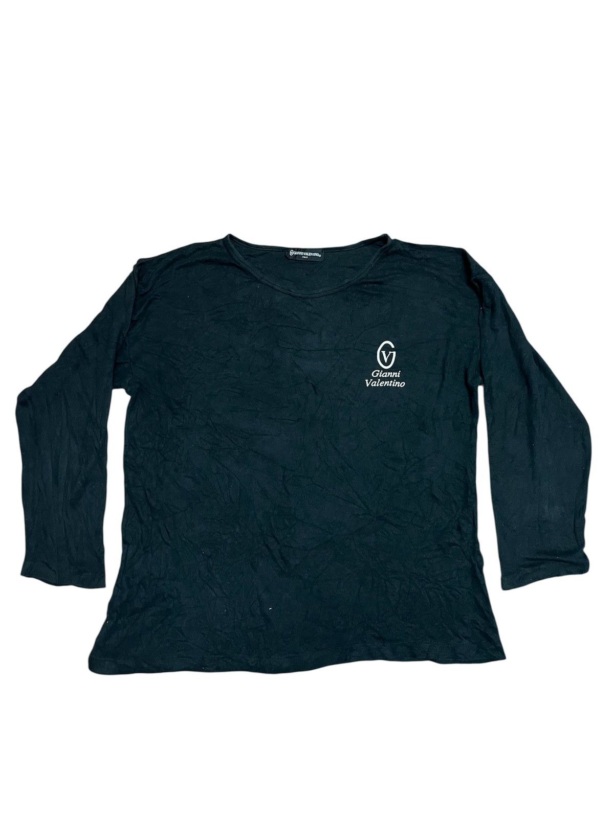 Gianni Valentino 💥Pure Black Gianni Valentino VALENTINO 90s Tee Size US XL / EU 56 / 4 - 1 Thumbnail