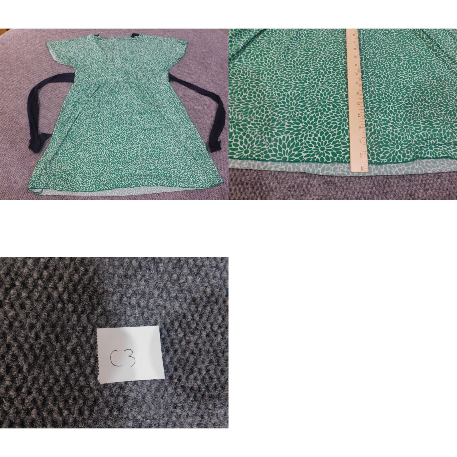 Torrid Torrid Dress A-Line Womens Plus Size 20 Green Knee Length V-Neck Pullover Polyester Geometric Causal Fall Stretch Raglan Sleeve Size 3XL / US 20-22 - 8 Thumbnail