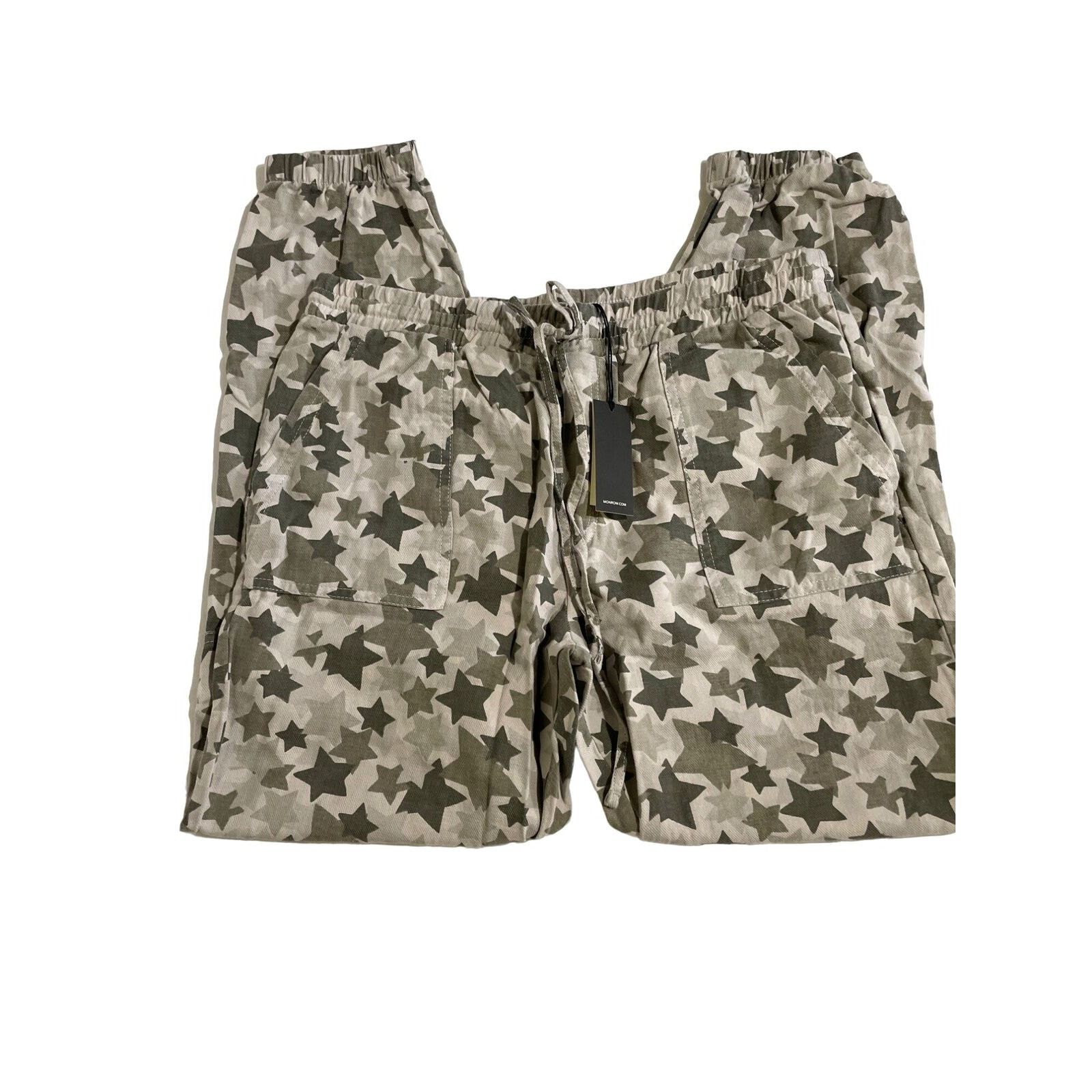 MONROW Monrow · Star Camo Joggers · Size Large · Elastic Waist Size 32" / US 10 / IT 46 - 2 Thumbnail