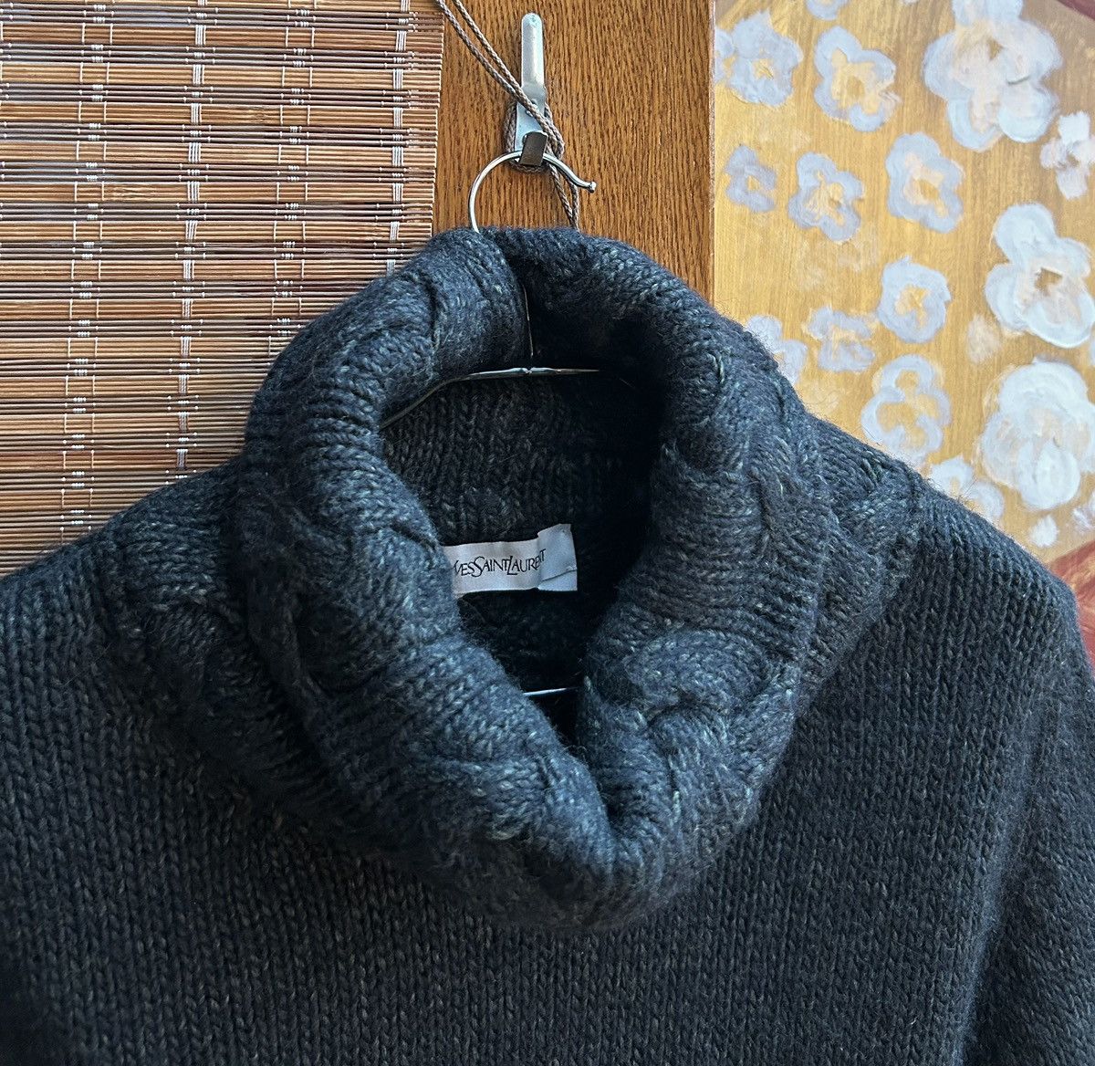 Saint Laurent Paris × Vintage × Yves Saint Laurent Yves Saint Laurent Turtle Neck Alpaca Wool Knitted Sweater Size S / US 4 / IT 40 - 3 Thumbnail