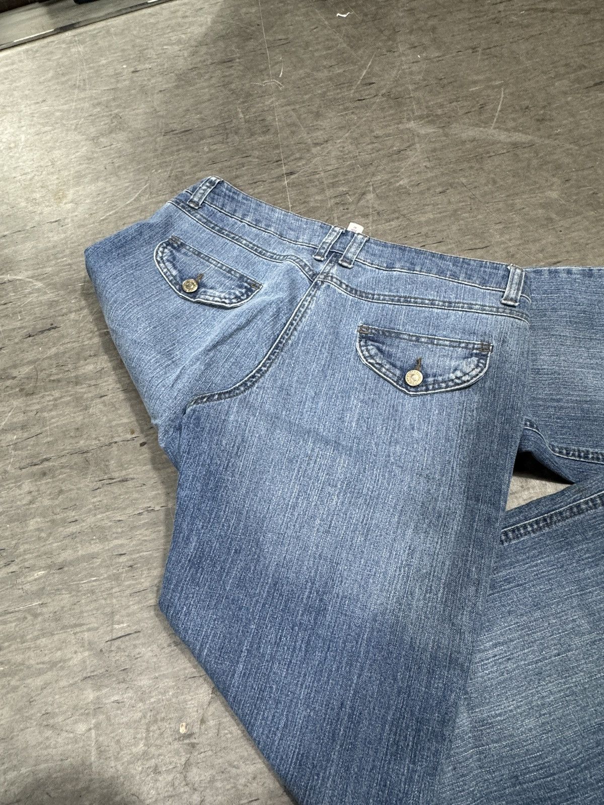 Japanese Brand × Kapital ᶠᵃⁿᶜʸᵍᵘʸ Y2K Flared Denim Boootcut Flared Jeans Cargo Pant Size US 32 / EU 48 - 5 Thumbnail