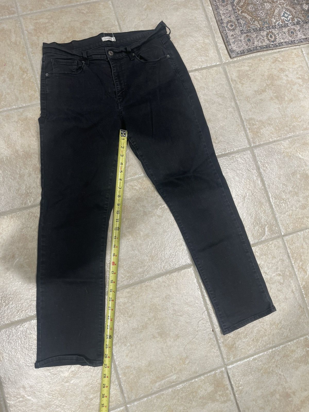 Levi's Levi's Classic Straight Jeans Women's Size 14 Black Denim Size 36" / US 14 / IT 50 - 6 Thumbnail