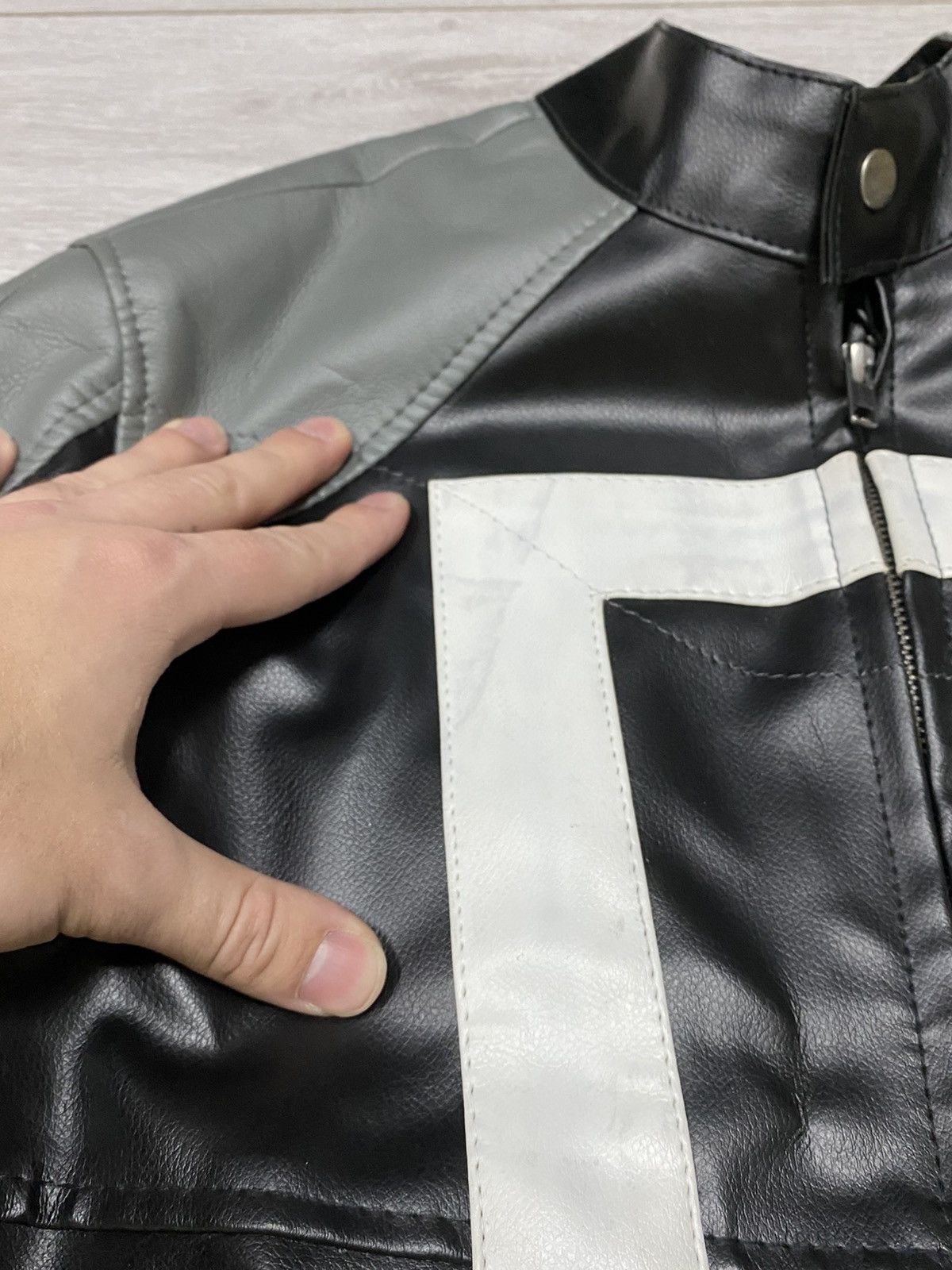 Vintage Ghost rider Robbie Reyes Inspire leather jacket black white Size US M / EU 48-50 / 2 - 7 Thumbnail