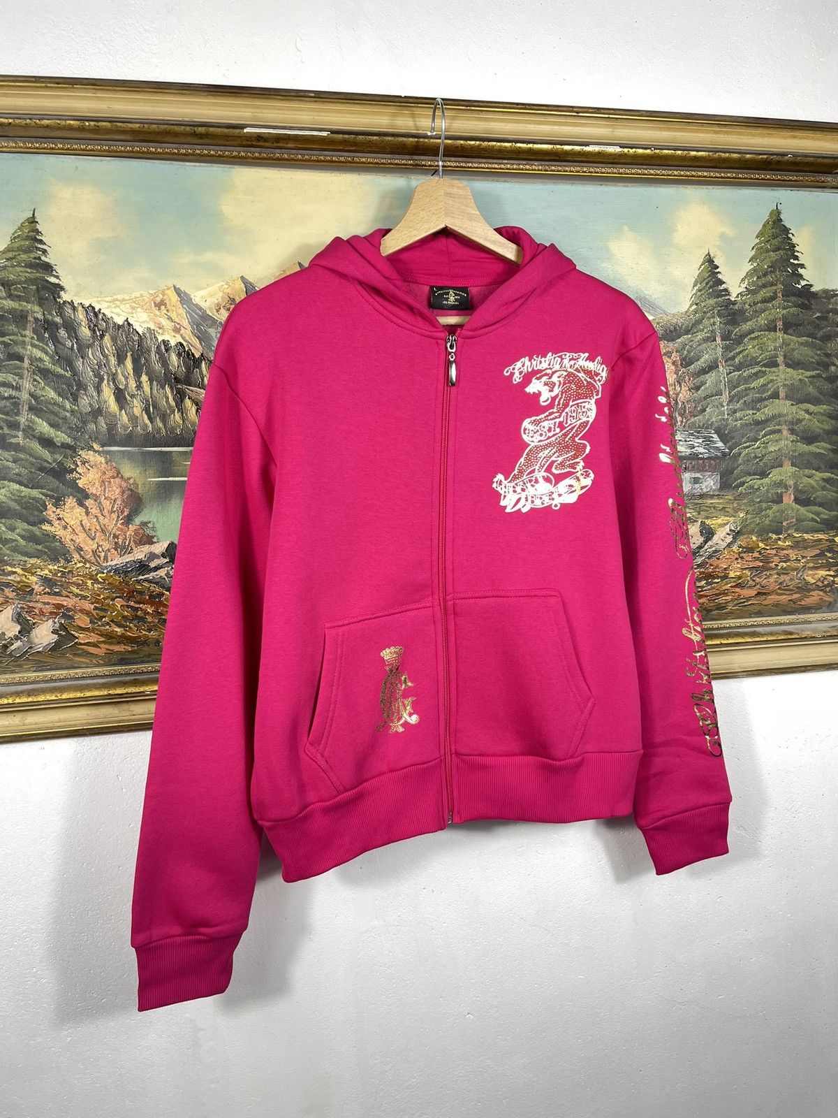 Christian Audigier × Ed Hardy × Vintage Ed Hardy Retro 00s Hoodie Sweatshirt Affliction Grunge Size US M / EU 48-50 / 2 - 4 Thumbnail