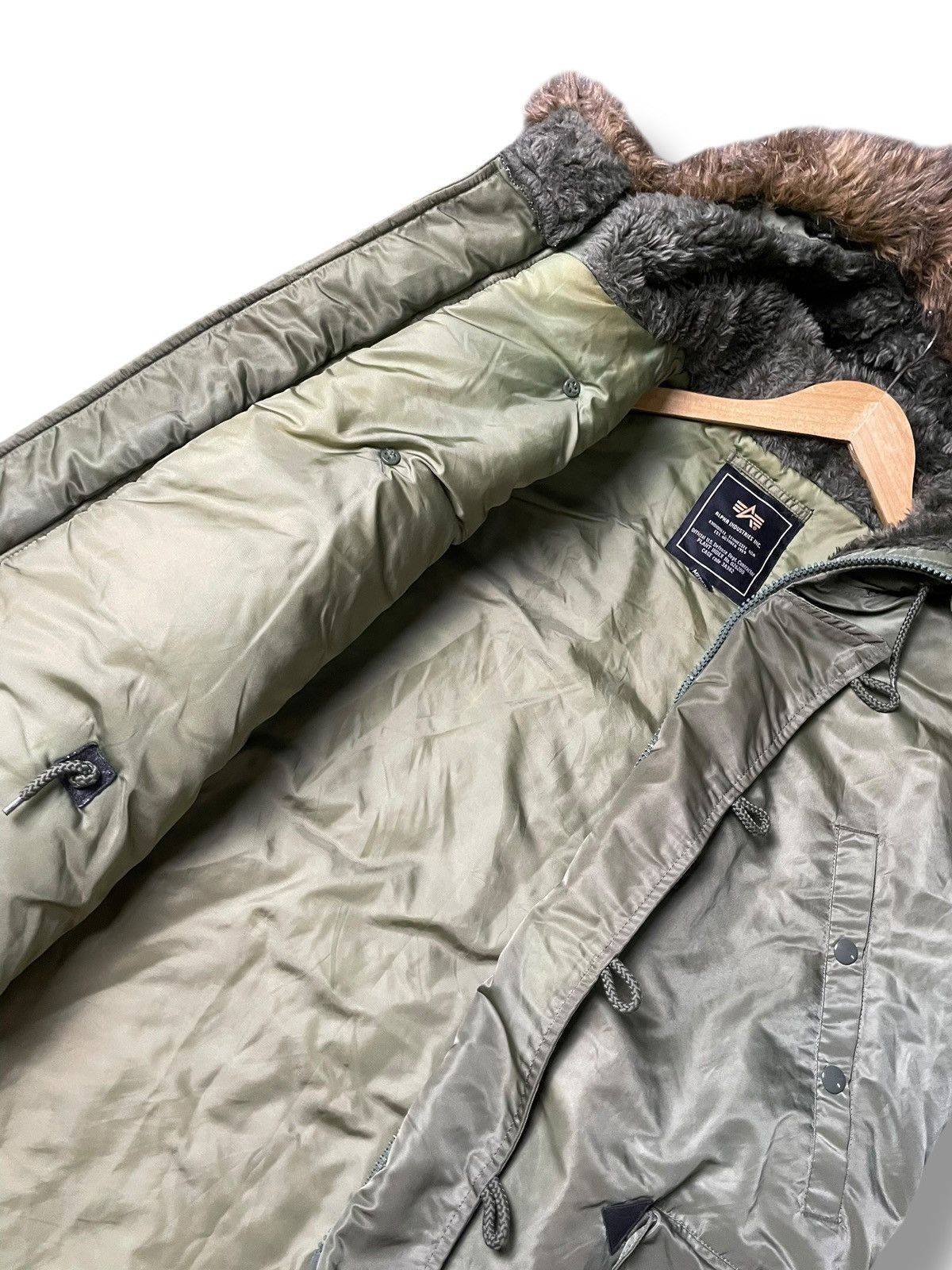 Alpha Industries × Japanese Brand × Vintage Alpha Industries N-3B Fur Hooded Jacket (110) Size US M / EU 48-50 / 2 - 8 Thumbnail