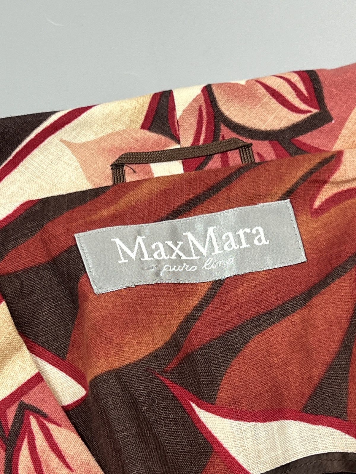 Max Mara Max Mara Floral Patter Linen Blazer (Y0426) Size L / US 10 / IT 46 - 5 Thumbnail
