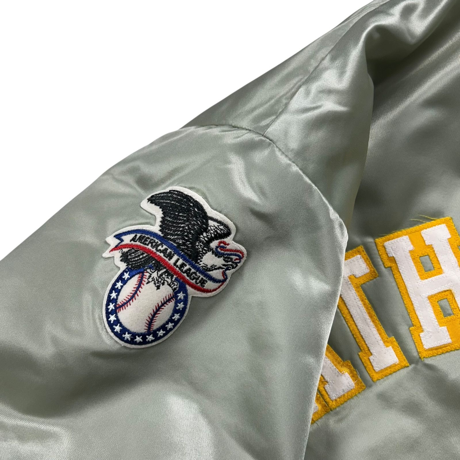 MLB VTG 90s MLB OAKLAND ATHLETICS A's CHALK LINE SATIN JACKET Size US L / EU 52-54 / 3 - 5 Thumbnail