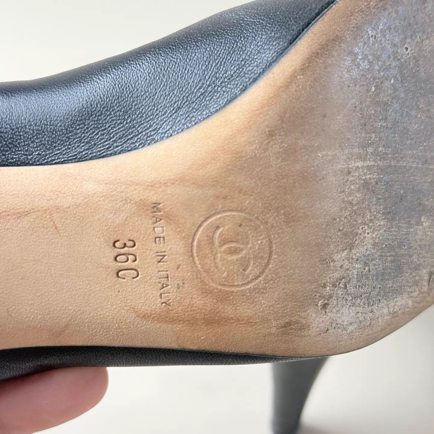 Chanel CHANEL CC Black Ballet Heels 36 95 New Size US 5.5 / IT 35.5 - 4 Thumbnail