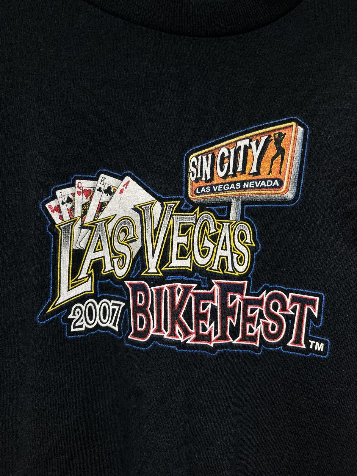 Harley Davidson Vintage 2007 Las Vegas Bike Fest Flame Dice Longsleeve Size US M / EU 48-50 / 2 - 3 Thumbnail