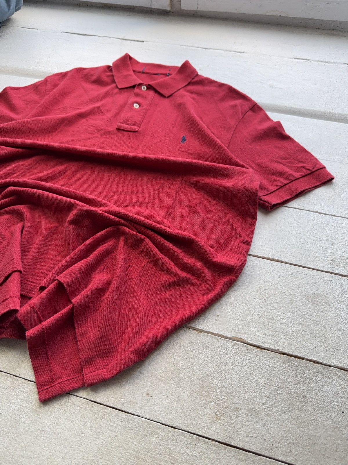 Polo Ralph Lauren Retro Luxury 90s Polo Ralph Lauren Red Polo Shirt 🐎 Size US L / EU 52-54 / 3 - 3 Thumbnail